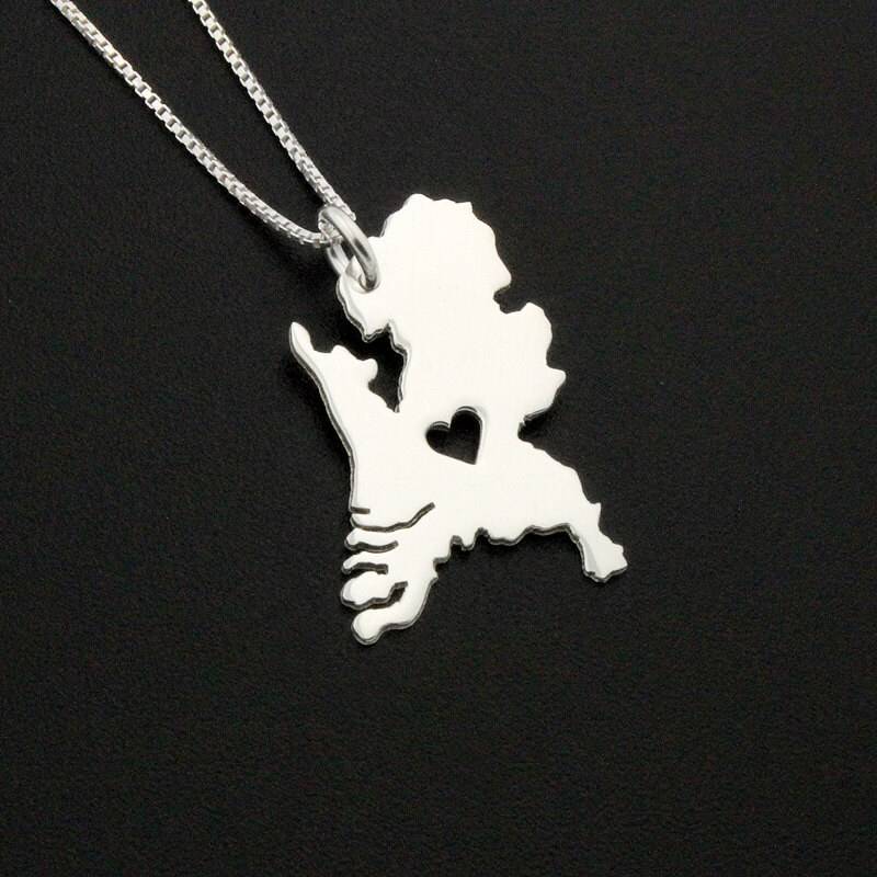 Ich Liebe Die Niederlande Halskette Aus Sterlingsilber Ich Land Mit Herz Kommt Box-Stil Kette Ich Liebe Die Niederlande Halskette Aus Sterlingsilber Ich Land Mit Herz Kommt Box-Stil Kette von Silversmith925