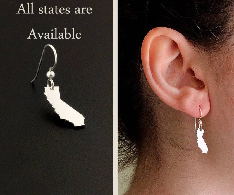 Kalifornien Ohrringe Zustand Alle Stände Sind Vorhanden Sterling Silber Ohrring Französisch Draht Heimatstadt Schmuck Menge Ein Paar Kalifornien Ohrringe Zustand Alle Stände Sind Vorhanden Sterling Silber Ohrring Französisch Draht Heimatstadt Schmuck Menge Ein Paar von Silversmith925