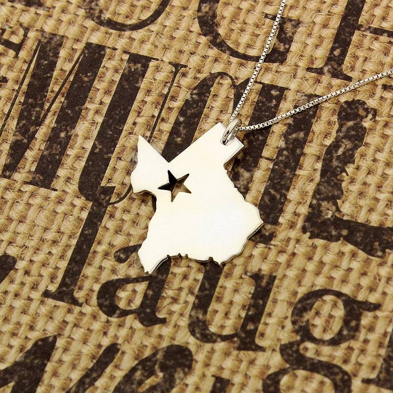 Texas Halskette Sterling Silber Kette Mit Stern Anhänger Box Heimatstadt Schmuck Geschenk | Org 2 Texas Halskette Sterling Silber Kette Mit Stern Anhänger Box Heimatstadt Schmuck Geschenk | Org 2 von Silversmith925