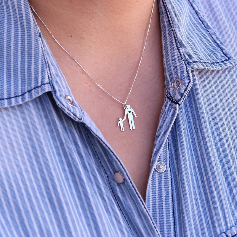 Vater Und Sohn Familie Halskette Personalisierte Anhänger Wählen Sie Ihre Familienmitglied Welt Süßeste Halskette, Geschenk, Eltern Geschenkidee F1 von Silversmith925