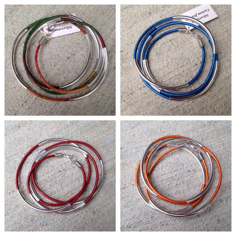 Leder Und Silber Perlen Wickelarmband Leder Und Silber Perlen Wickelarmband von SilverstoneBeads