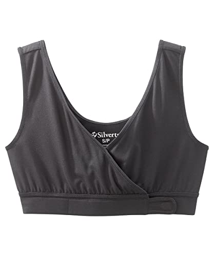 Damen Arthritis Easy Closure Adaptive Brusthalter Bra, schwarz, Large von Silvert's Adaptive Clothing & Footwear