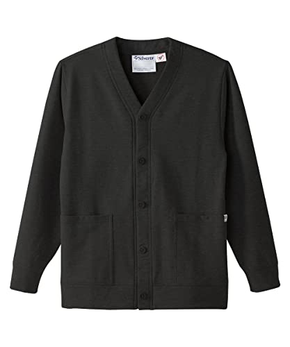 Damen Magnetknopf Adaptive Zwei Taschen Fleece Cardigan, schwarz, Groß von Silvert's Adaptive Clothing & Footwear