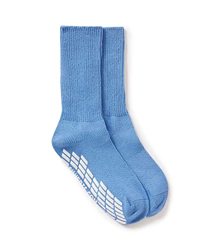 Diabetiker-Socken – rutschfest/rutschfeste Krankenhaus-Socken – Unisex 2er-Pack – Secure Steps - Blau - X-Large von Silvert's Adaptive Clothing & Footwear