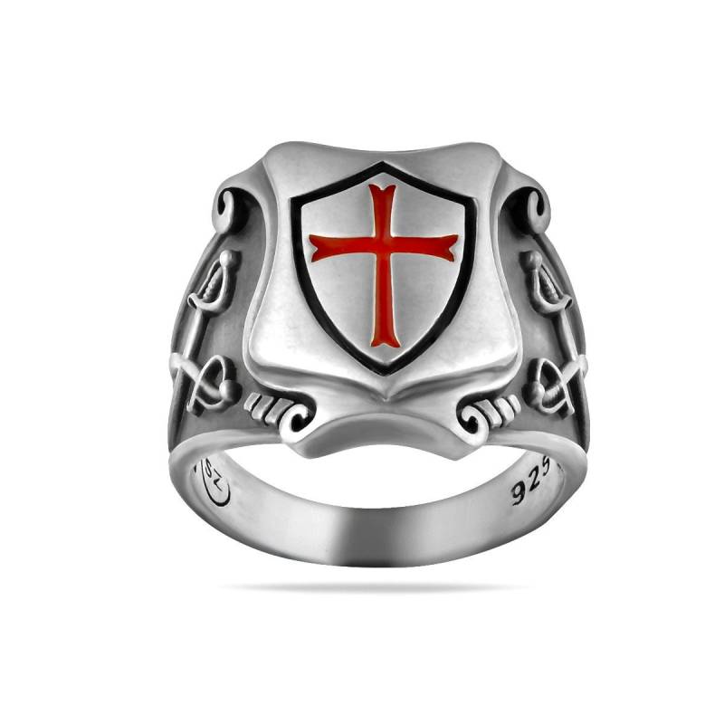 Tempelritter Freimaurer Sterling Silber 925 Kreuz Rote Ringe Handmade Schmuck Juwelen Tempelritter Freimaurer Sterling Silber 925 Kreuz Rote Ringe Handmade Schmuck Juwelen von Silverzone77