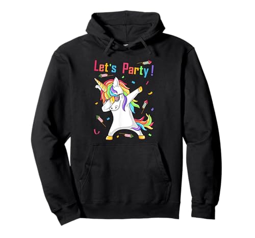 Einhorn Silvester Outfit Damen Herren Neujahr 2024 Party Pullover Hoodie von Silvester Party Outfit Einhorn Silvesterparty 2024