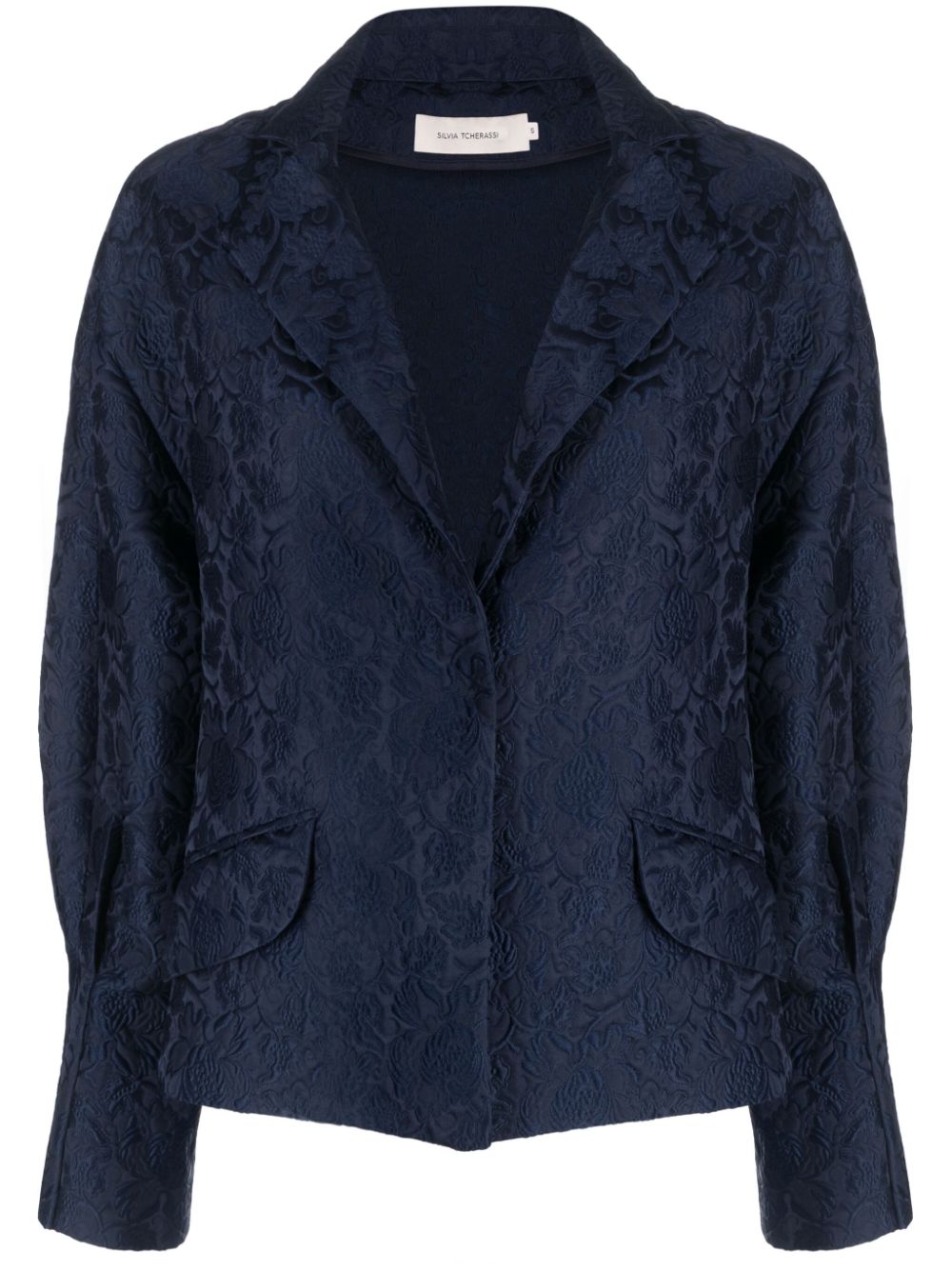 Silvia Tcherassi Einreihiger Sorrento Jacquard-Blazer - Blau von Silvia Tcherassi