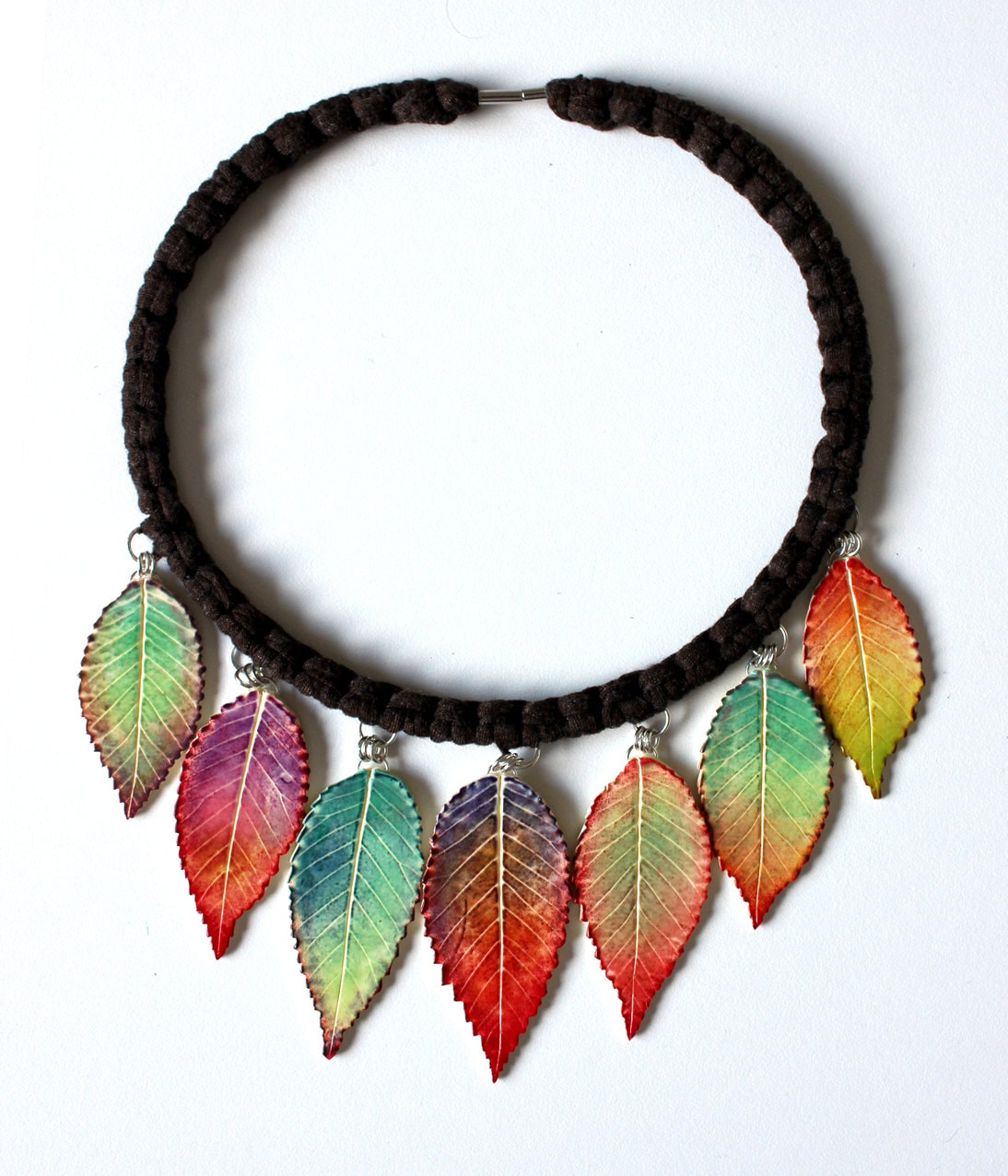 Polymer Clay Halskette Herbst Blätter von SilviaOrtizDeLaTorre