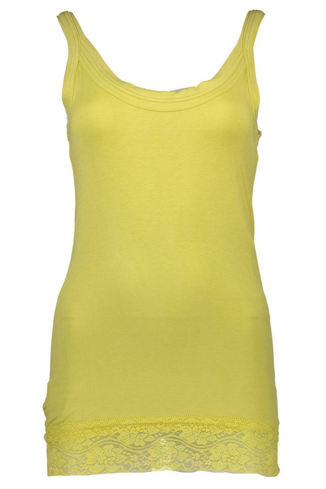 Silvian Heach T-Shirt Stylisches gelbes Damentop mit Spitze und weitem von Silvian Heach