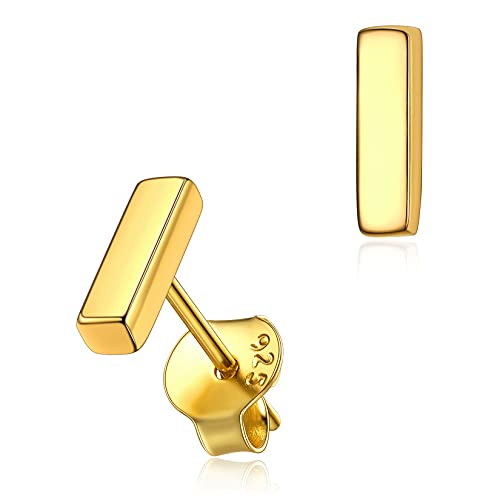 Silvora Buchstaben Ohrstecker 925 Sterling Silber Buchstaben I Ohrstecker Name Initiale 18K Vergoldet Damen Ohrringe Zierlich Name Basic Ohrringe für Damen Mädchen von Silvora