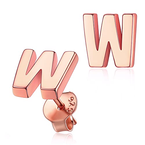 Silvora Initiale Alphabet W Klein Buchstaben Ohrstecker 925 Silber Damen Ohrringe Rosegold Name Initiale Ohrringe für Damen/Frauen/Mädchen Silvora Initiale Alphabet W Klein Buchstaben Ohrstecker 925 Silber Damen Ohrringe Rosegold Name Initiale Ohrringe für Damen/Frauen/Mädchen von Silvora