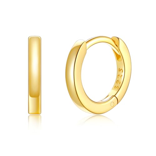 Silvora Kleine Creolen Gold 8mm Mini Hoop Ohrringe Gold Creolen Damen Herren Goldene Kreolen Ohrstecker 8mm Silber 925 Klein Kreolen Ohrringe echtgold Knorpelschläfer Huggie Ohrschmuck Hypoallergen Silvora Kleine Creolen Gold 8mm Mini Hoop Ohrringe Gold Creolen Damen Herren Goldene Kreolen Ohrstecker 8mm Silber 925 Klein Kreolen Ohrringe echtgold Knorpelschläfer Huggie Ohrschmuck Hypoallergen von Silvora