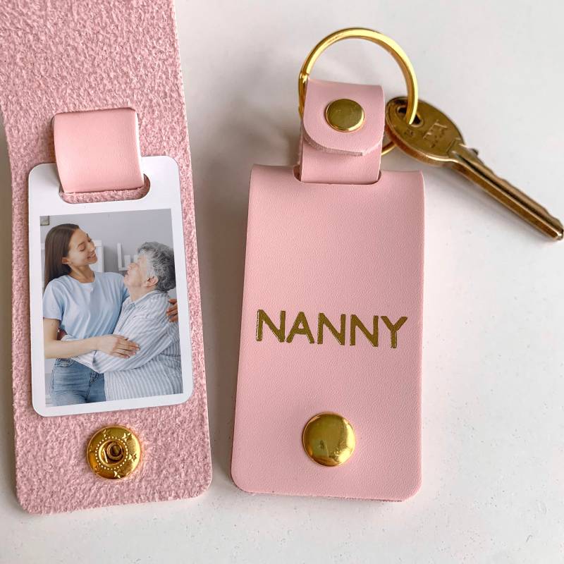 Personalisierter Nanny Foto-Schlüsselanhänger/Foto Schlüsselanhänger Aus Veganem Leder Geschenk Für Sie Zum Muttertag Nkwcm von SilvyGift