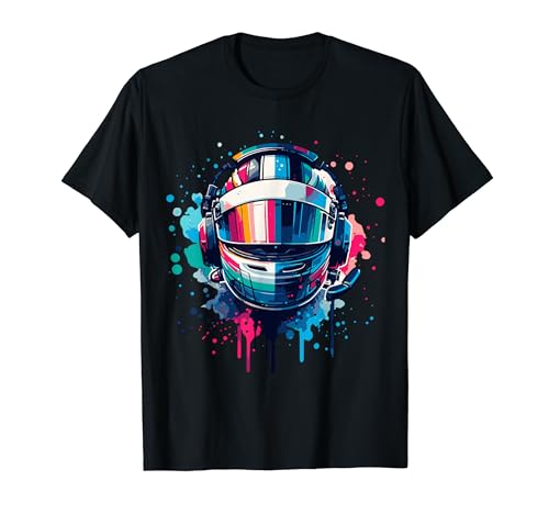 Aquarell Sim-Racing Helm Gamer VR Headset Jungen & Mädchen T-Shirt von Sim-Racing Gamer Thrill Virtual Racer Boys & Girls