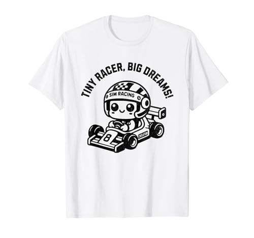 Sim-Racing Kinder Karts Racing Gamer Tiny Driver Big Dreams T-Shirt Sim-Racing Kinder Karts Racing Gamer Tiny Driver Big Dreams T-Shirt von Sim-Racing Kids Karts Racing Gamer