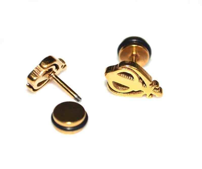 Gold Sikhismus Khanda Ohrstecker Religiöser Schmuck Gold Sikhismus Khanda Ohrstecker Religiöser Schmuck von SimSamLove