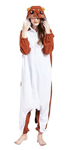 SimZoo Erwachsene Tier Schlafanzug Unisex Cosplay Animal Onesie Pyjamas für Karneval Halloween Party Kigurumi Jumpsuit von SimZoo