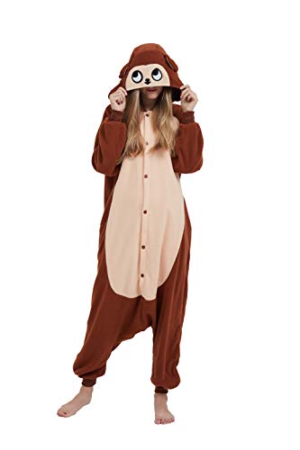SimZoo Tier-Einteiler-Pyjama für Erwachsene, Affen-KostüM-NachtwäSche für Herren und Damen, Einteilige Unisex-Hauskleidung von SimZoo