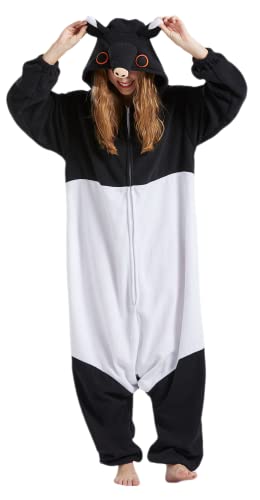 SimZoo Tier-Einteiler-Pyjama für Erwachsene, Asiatischer Tapir Herren-und Damen-Tier-Cosplay-Kostüm-Nachtwäsche, Einteilige Unisex-Hauskleidung von SimZoo