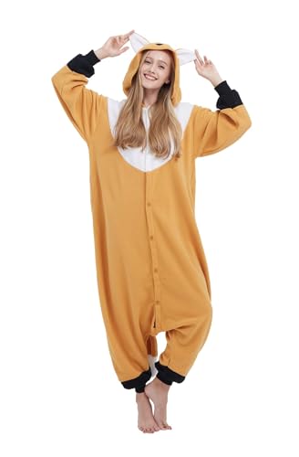 SimZoo Tier-Einteiler-Pyjama für Erwachsene, Herren- und Damen-Tier-Cosplay-KostüM-NachtwäSche, Einteilige Unisex-Hauskleidung von SimZoo