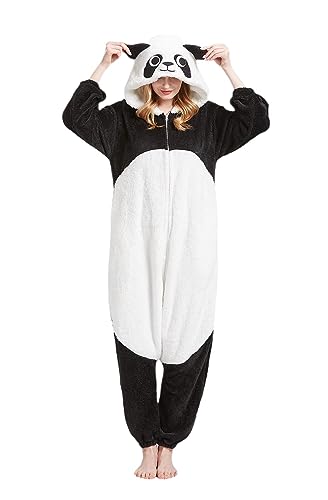 SimZoo Tier-Einteiler-Pyjama für Erwachsene, Herren-und Damen-Arktischer Samt Panda-Tier-Cosplay-Kostüm-Nachtwäsche, Einteilige Unisex-Hauskleidung X-Large von SimZoo