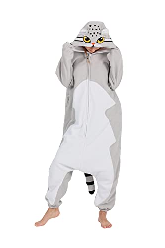 SimZoo Tier-Einteiler-Pyjama für Erwachsene, Manuel Herren-und Damen-Tier-Cosplay-Kostüm-Nachtwäsche, Einteilige Unisex-Hauskleidung von SimZoo