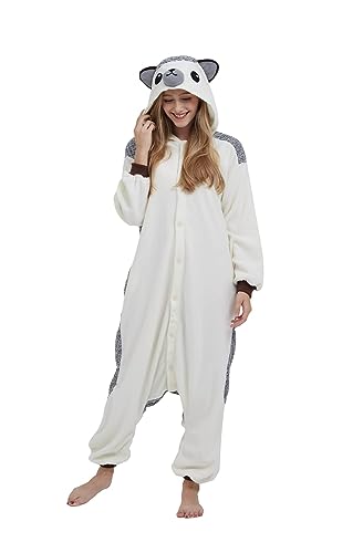 SimZoo Tier-Einteiler-Pyjama für Erwachsene, Tier-Cosplay-Kostüm-Nachtwäsche für Männer und Frauen, Unisex-Einteiler für zu Hause Medium von SimZoo