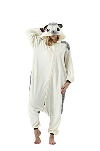 SimZoo Tier Onesies Kostüm Cosplay Pyjama Unisex Erwachsene Fasching Halloween Igel S(140-155CM) von SimZoo