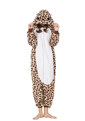 SimZoo Unisex Pyjamas Onesies Tiere Kostüm Cosplay Erwachsene Karneval Nachtwäsche Halloween Schlafanzug Fasching Einteiler,Bär von SimZoo
