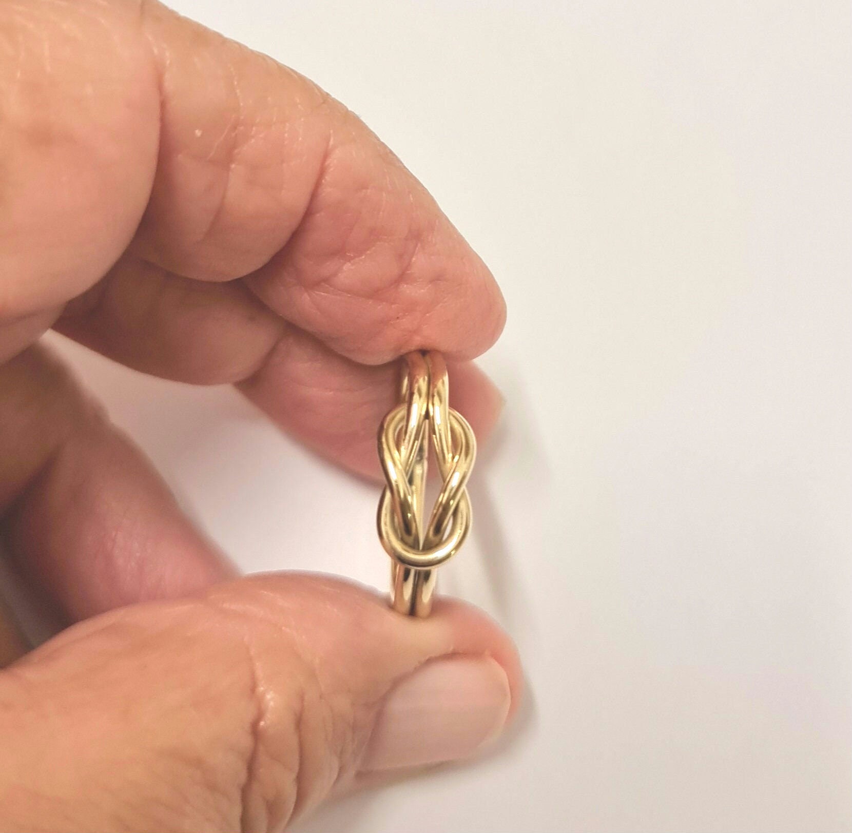 Liebe Knoten Ring - Lovers Knot Ring 14K Gold Filled & Sterling Silber Sailor Doppelstrang Liebe Knoten Ring - Lovers Knot Ring 14K Gold Filled & Sterling Silber Sailor Doppelstrang von SimaGamlielJewelry