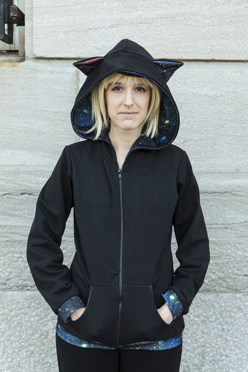 Weltraum Katzen Hoodie Pullover von Simakaihoodies