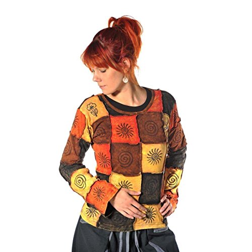 Simandra Damen Langarm Sweatshirt Asha Lässig Tailliert Braun M von Simandra