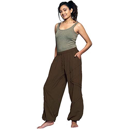 Simandra Freizeithose Triangle - Schlupfhose für Yoga & Fitness Damen (Coffee, XL) von Simandra