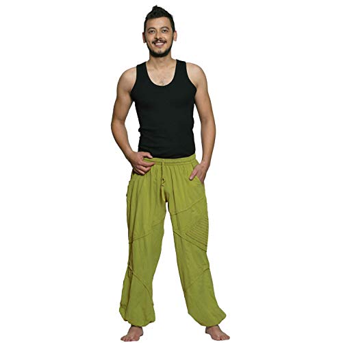 Simandra Freizeithose Triangle - Schlupfhose für Yoga & Fitness Herren Farbe Lemon, Größe M von Simandra