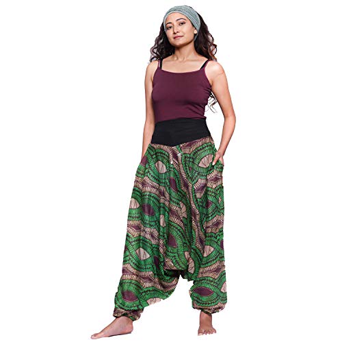 Simandra Haremshose Pumphose Freizeit Goa Yoga Baggy Pluder Aladin-Hose Baumwolle Sarouel bunt Khadija Größe S/M von Simandra