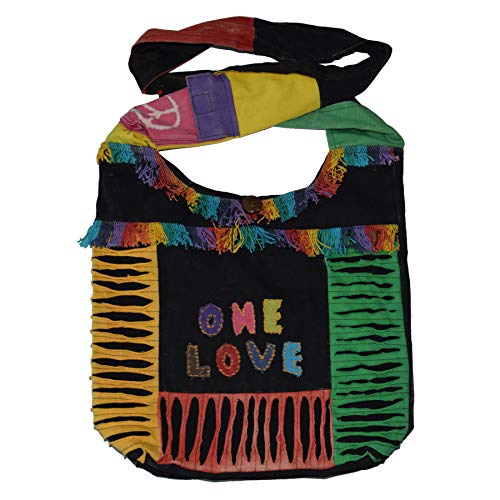 Simandra Patchwork Tasche Umhängetasche Handtasche Beuteltasche Tragetasche Schultertasche Shopper bestickt Farbe One-Love von Simandra