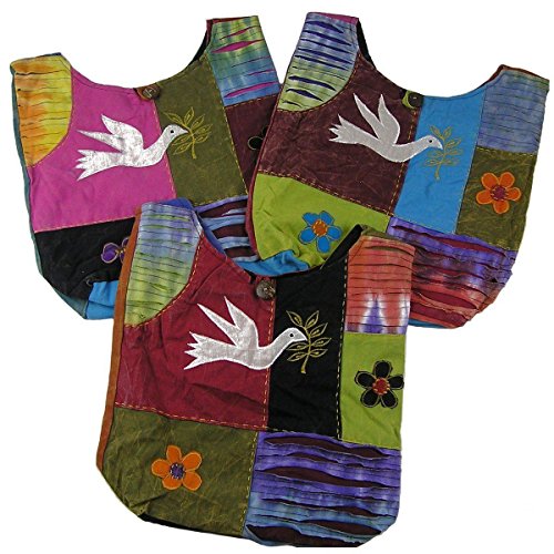 Simandra Patchwork Tasche Umhängetasche Handtasche Beuteltasche Tragetasche Schultertasche Tiermotiv (Vögel) von Simandra