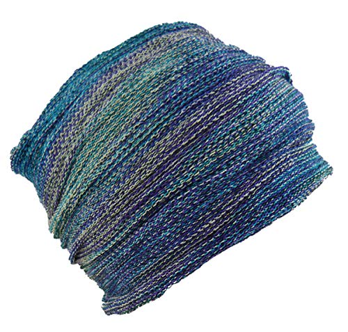 Simandra Schlauchschal Strickschal Schlauch Schal Kopftuch Mütze Dread Wrap Multischal Magic Hair third (Lila-blau) von Simandra