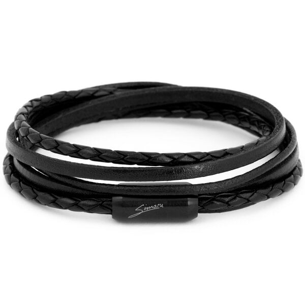 Simaru Echtleder- /Wickelarmband für Damen & Herren mit Magnetverschluss von Simaru