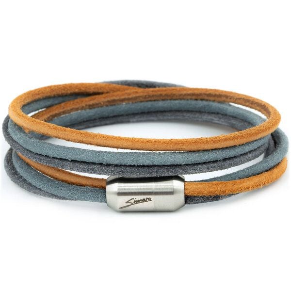 Simaru Echtleder Wickelarmband für Damen & Herren mit Magnetverschluss Simaru Echtleder Wickelarmband für Damen & Herren mit Magnetverschluss von Simaru