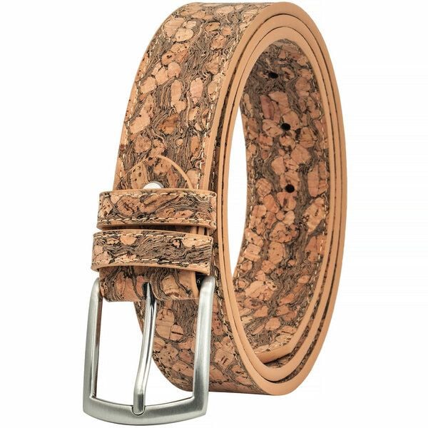 Simaru Herren Gürtel aus Kork mit edler Schnalle, Veganer Gürtel Buenos Aires von Simaru