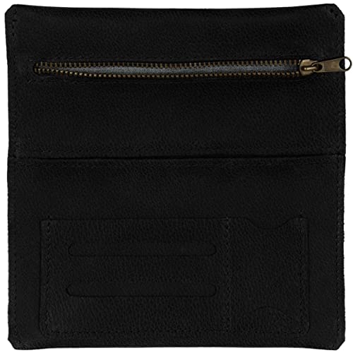 Simaru Leder Tabaktasche Drehertasche Tabakbeutel XXL Made in EU (Schwarz) von Simaru
