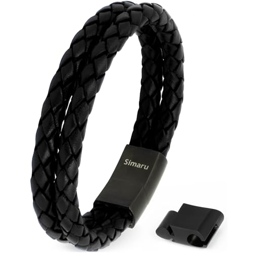 Simaru Lederarmband für Frauen & Männer, Echtleder-Armband mit Edelstahl Hakenverschluss, Premium-Qualität Made in Germany Simaru Lederarmband für Frauen & Männer, Echtleder-Armband mit Edelstahl Hakenverschluss, Premium-Qualität Made in Germany von Simaru