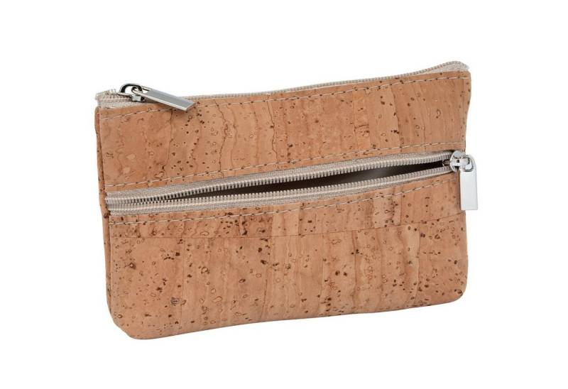 Simaru Mini Geldbörse ANCORA, Slim Wallet mit 2 Reißverschlussfächern für Karten, Scheine & Münzen von Simaru