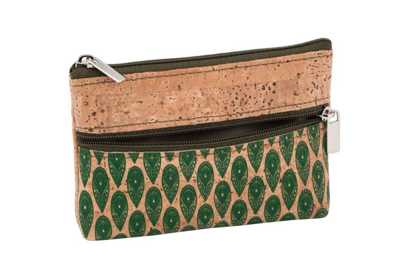 Simaru Mini Geldbörse ANCORA, Slim Wallet mit 2 Reißverschlussfächern für Karten, Scheine & Münzen von Simaru