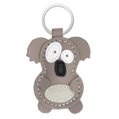 Simaru Tierisch starke Schlüsselanhänger aus hochwertigem Echtleder, Made in EU,Perfekt für Weihnachten Geburtstag Jahrestag, Finde dein Lieblingstier (Koala) von Simaru