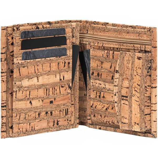 Simaru Veganes Portemonnaie mit RFID-Schutz,Geldbörse aus Kork von Simaru