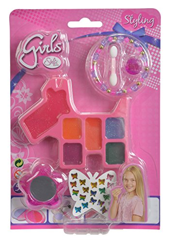 Simba 105567198 - Steffi Love Girls Glitter-Lipgloss Set, 3-sort., es wird nur ein Artikel geliefert, Set aus Lipgloss, Spiegel, Ring, Armband, Sticker und Applikator, 6 Teile, ab 5 Jahren von Simba
