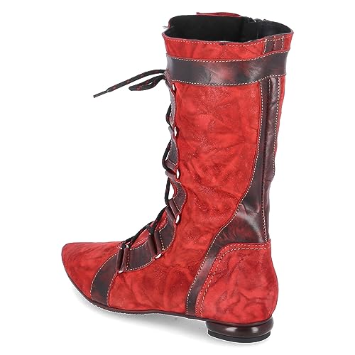 Simen Damen Stiefel in Rot, Größe 39 von Simen