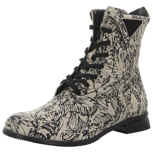 Simen Damen Stiefeletten beige-schwarz Gr. 40 von Simen